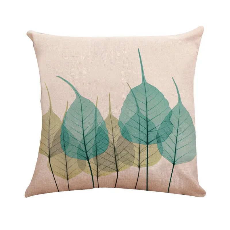 Modern Simple Sheer Flowers Pillow Cover
