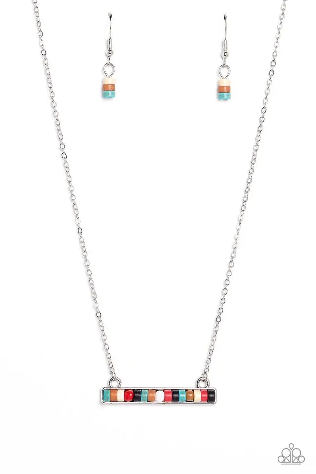 Paparazzi Necklace ~ Barred Bohemian - Multi