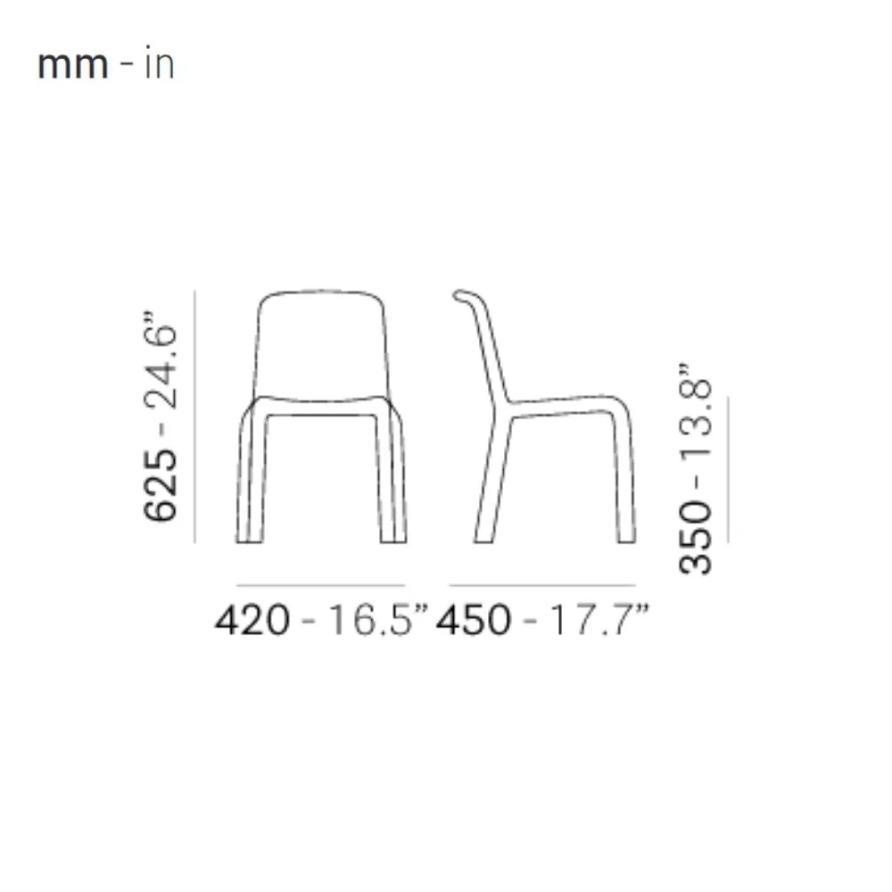 Pedrali Snow Junior 303 plastic chair for children