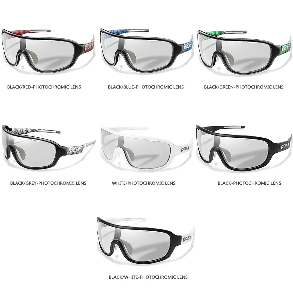 POAT BRAND Men Women Polarized Photochromic Outdoor Road Cycling Eyewear Sports Cycling Fishing Sunglasses Male Bike Glasses