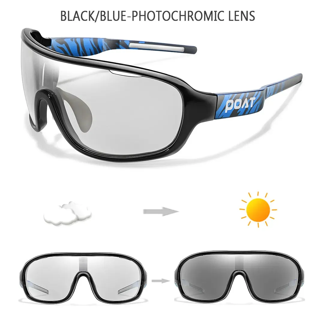 POAT BRAND Men Women Polarized Photochromic Outdoor Road Cycling Eyewear Sports Cycling Fishing Sunglasses Male Bike Glasses