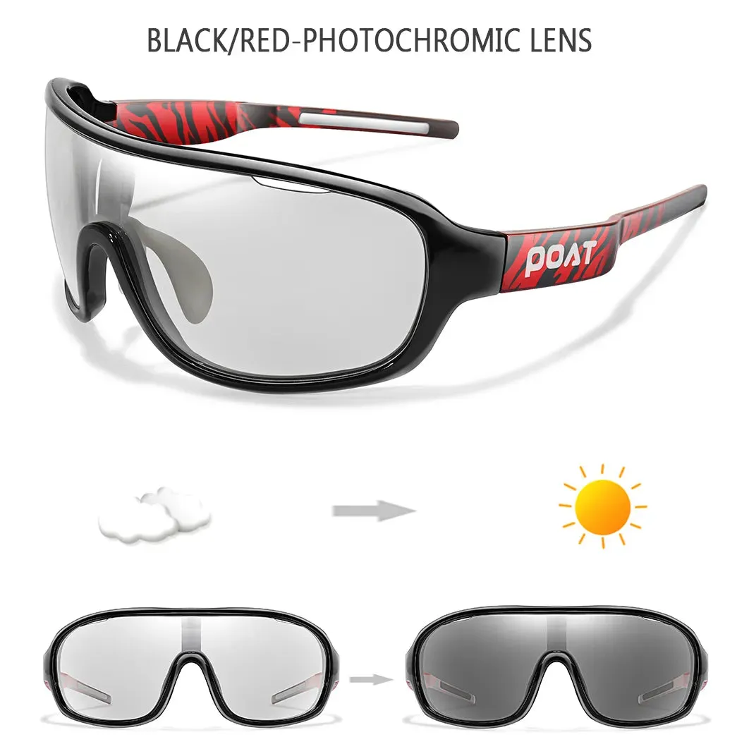 POAT BRAND Men Women Polarized Photochromic Outdoor Road Cycling Eyewear Sports Cycling Fishing Sunglasses Male Bike Glasses