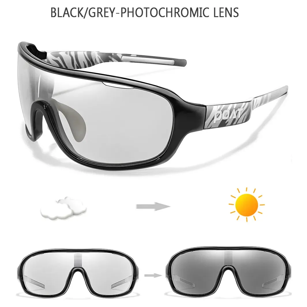 POAT BRAND Men Women Polarized Photochromic Outdoor Road Cycling Eyewear Sports Cycling Fishing Sunglasses Male Bike Glasses