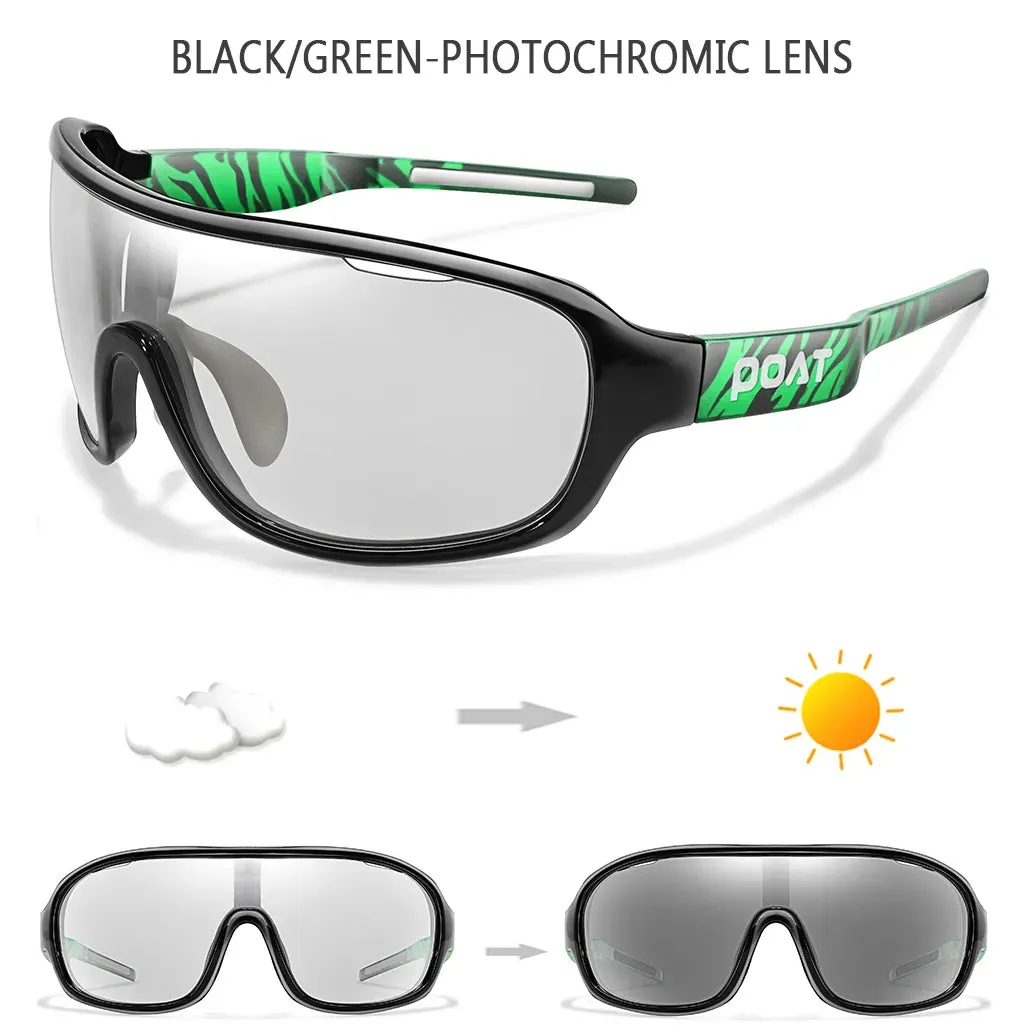 POAT BRAND Men Women Polarized Photochromic Outdoor Road Cycling Eyewear Sports Cycling Fishing Sunglasses Male Bike Glasses