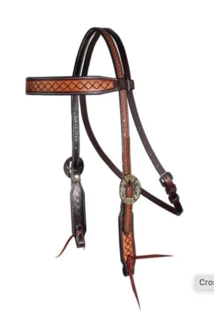 Professionals Choice Crosshatch Browband Headstall 3P4024