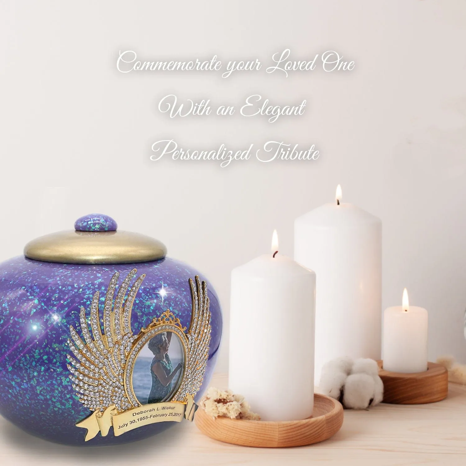 Purple Sparkle Cremation Urns