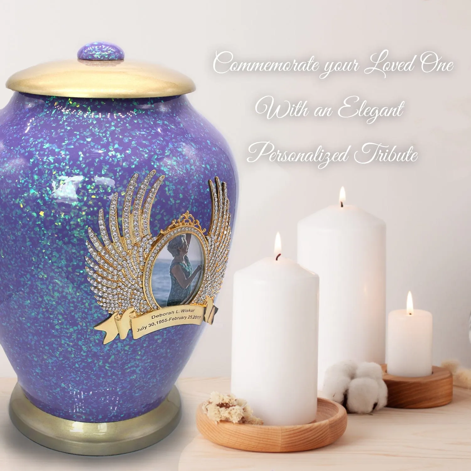 Purple Sparkle Cremation Urns