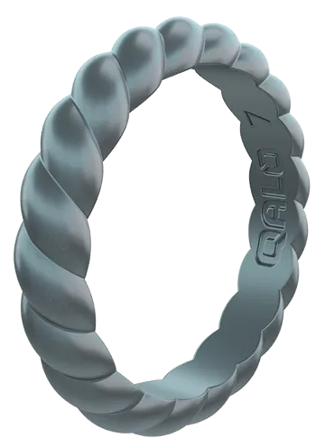 Qalo Stackable Twist Silicone Ring