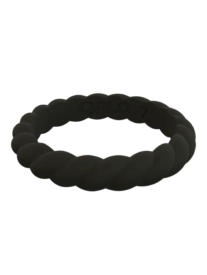 Qalo Stackable Twist Silicone Ring