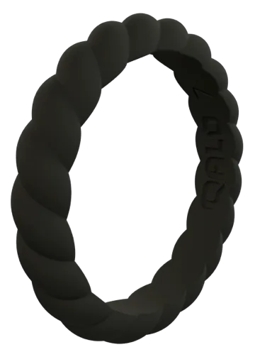 Qalo Stackable Twist Silicone Ring