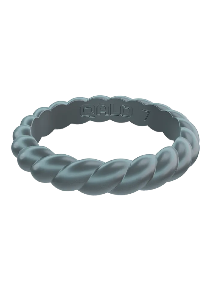 Qalo Stackable Twist Silicone Ring