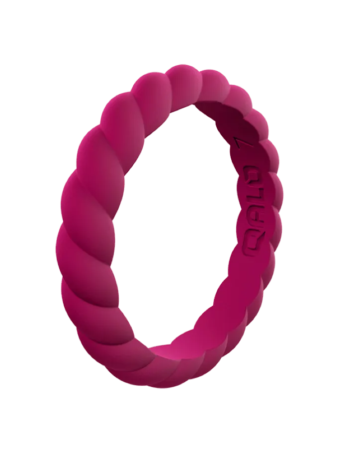 Qalo Stackable Twist Silicone Ring