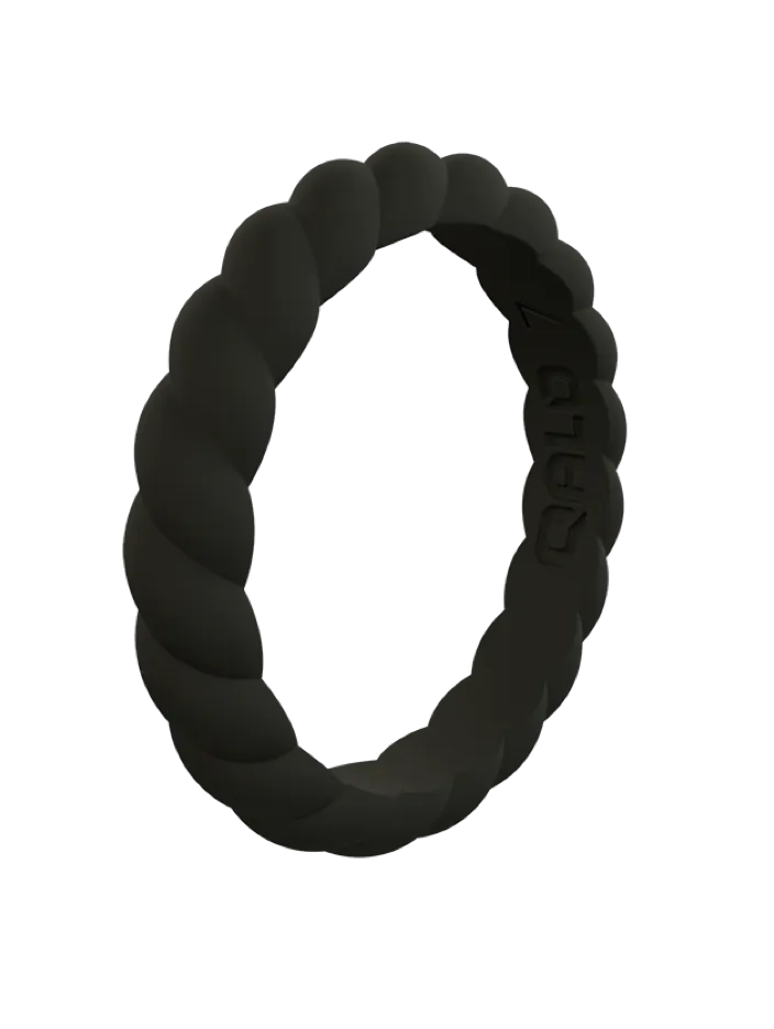 Qalo Stackable Twist Silicone Ring