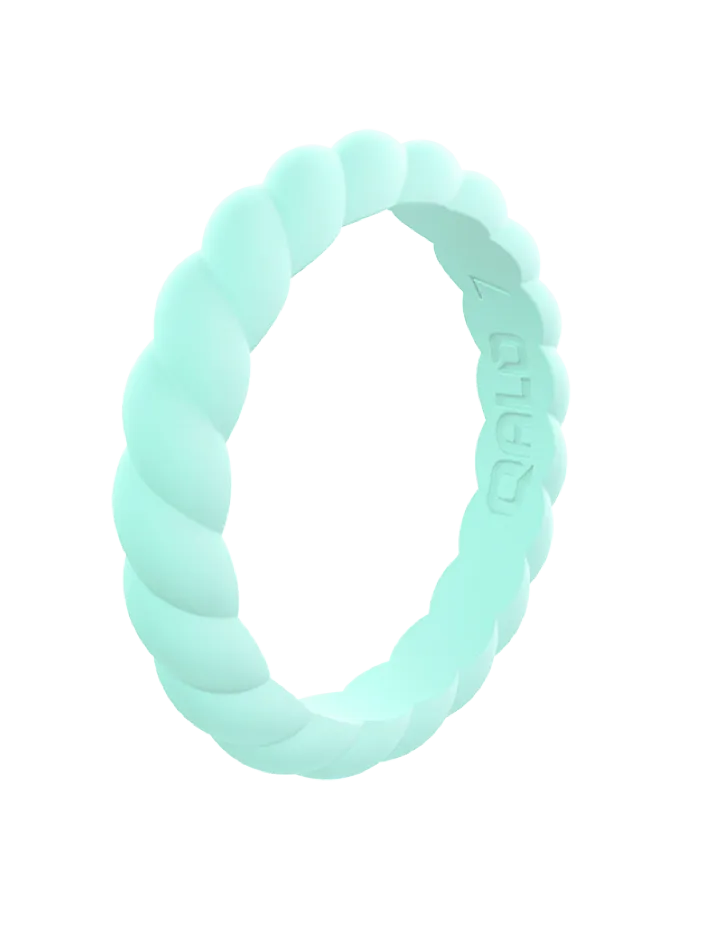 Qalo Stackable Twist Silicone Ring
