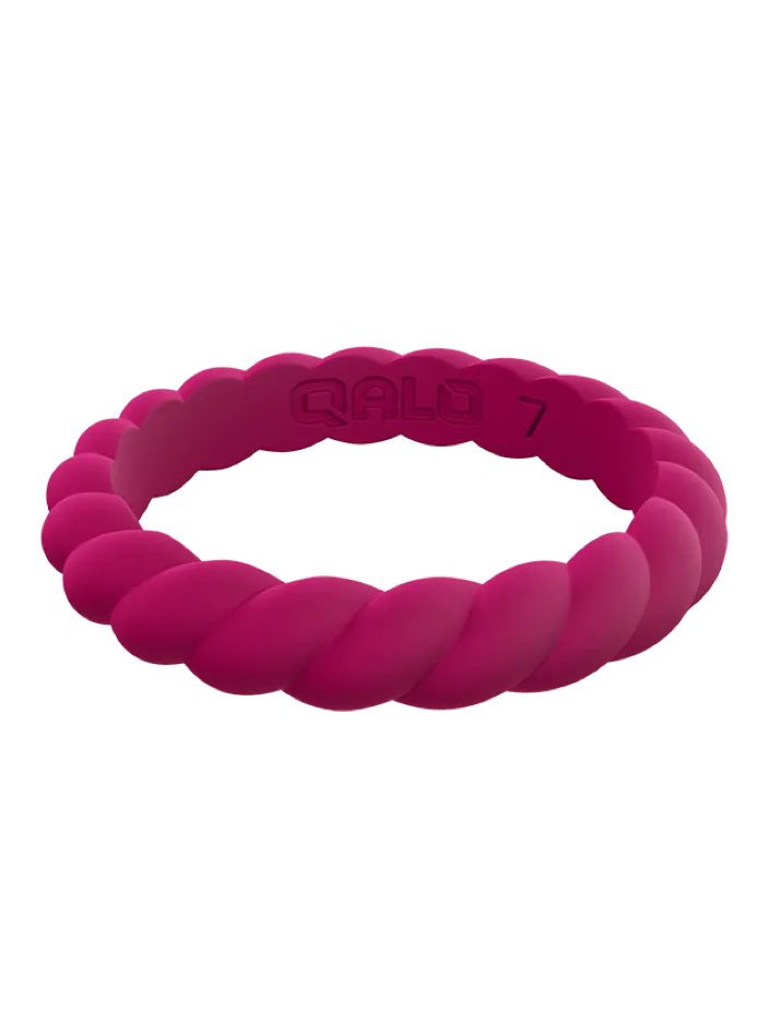 Qalo Stackable Twist Silicone Ring