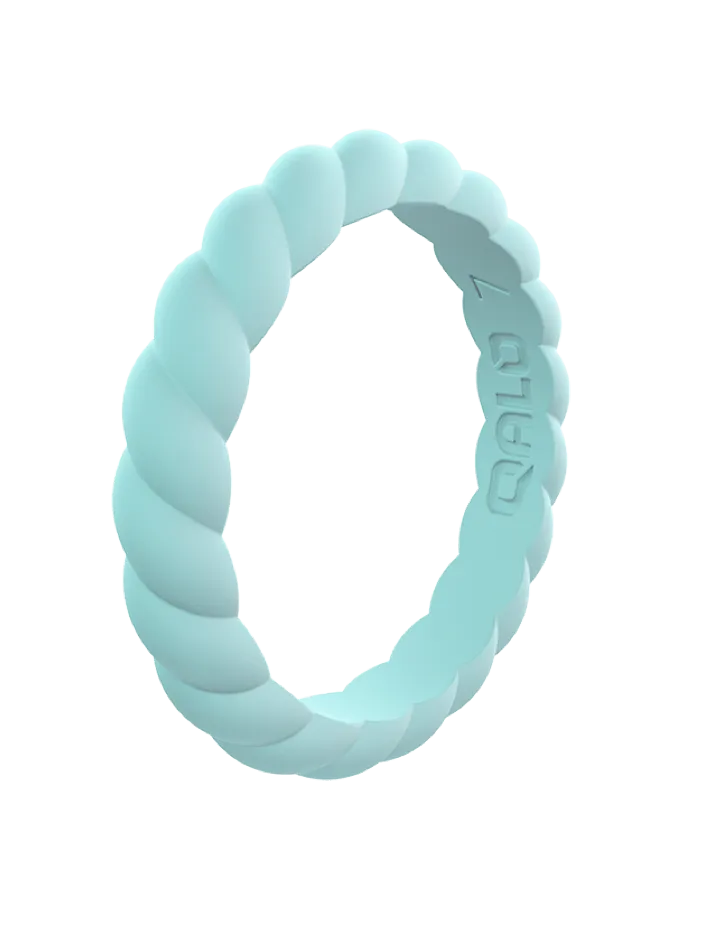 Qalo Stackable Twist Silicone Ring