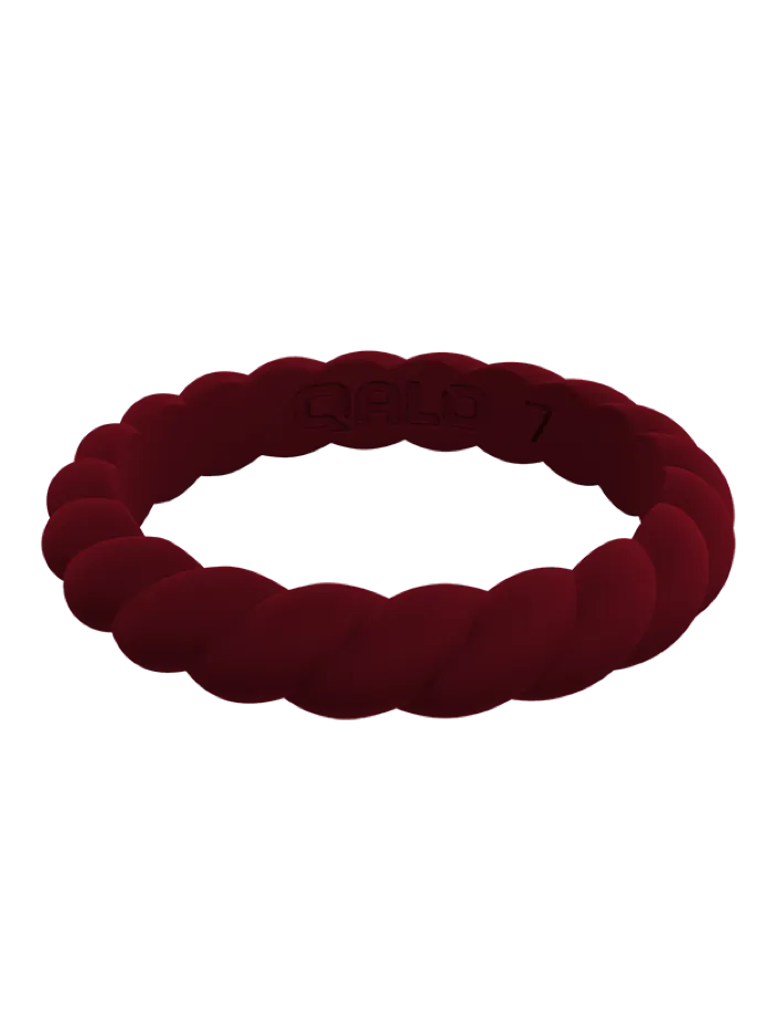 Qalo Stackable Twist Silicone Ring
