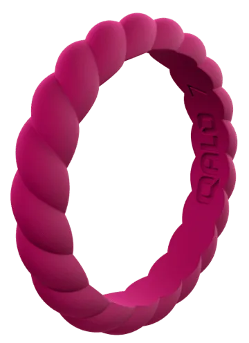 Qalo Stackable Twist Silicone Ring