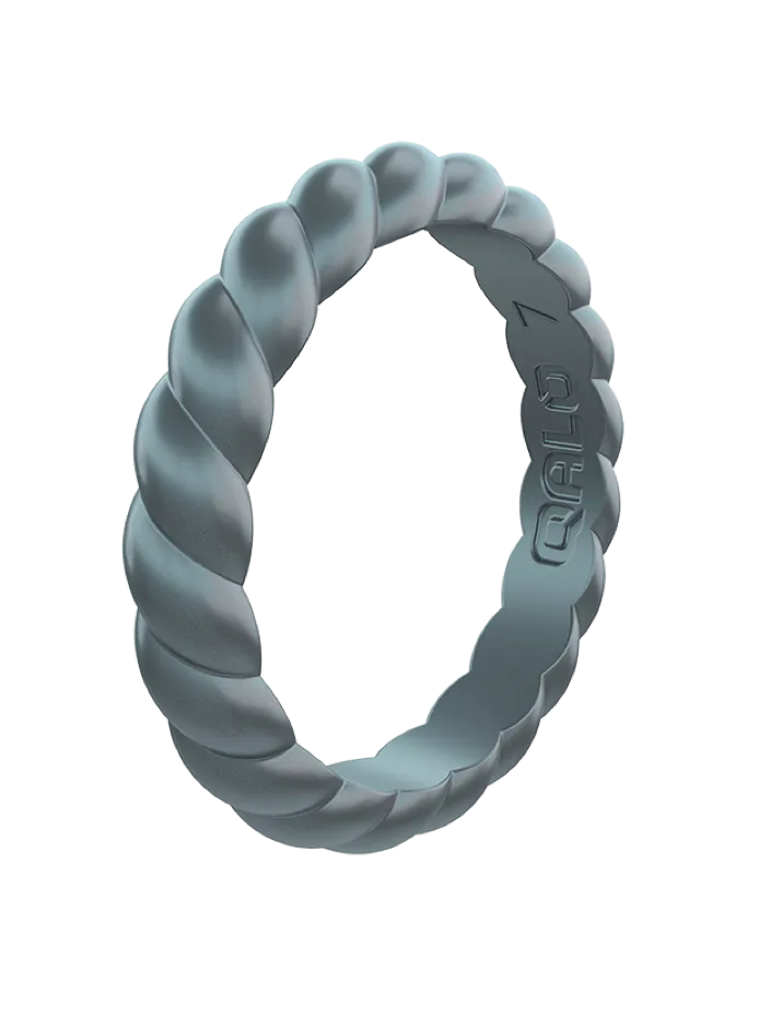 Qalo Stackable Twist Silicone Ring