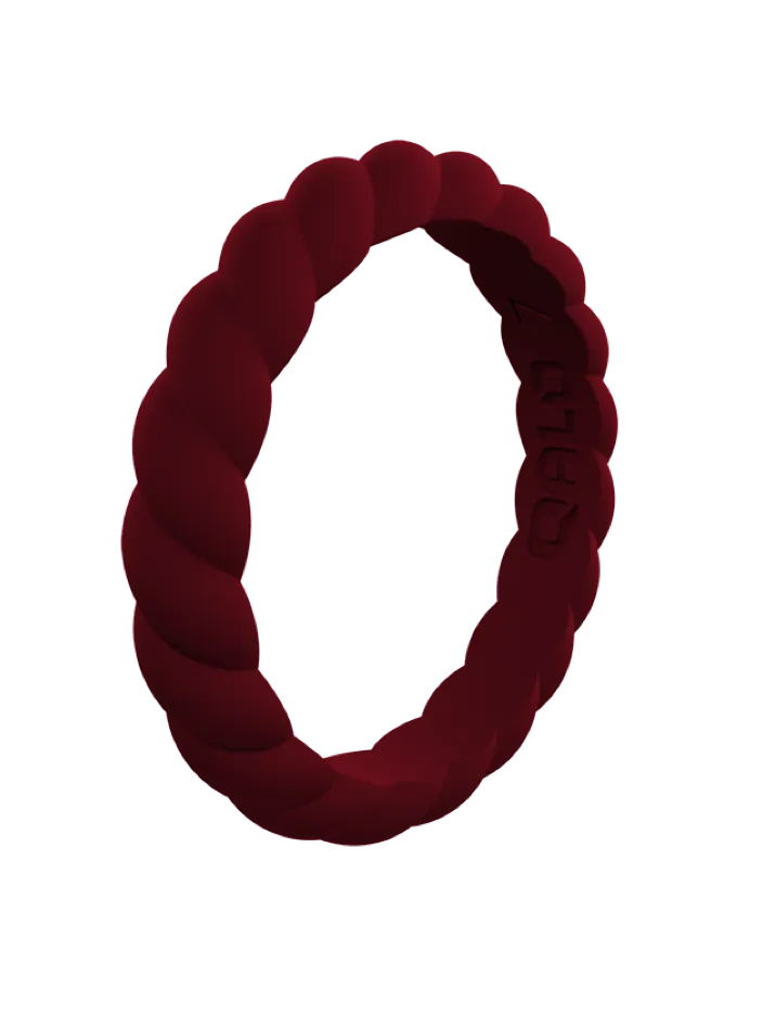 Qalo Stackable Twist Silicone Ring