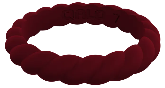Qalo Stackable Twist Silicone Ring