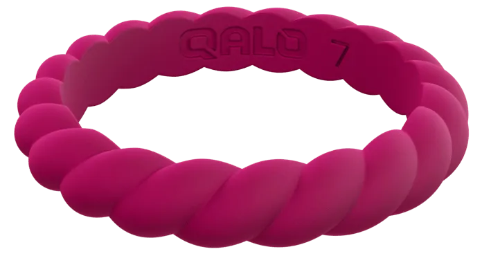 Qalo Stackable Twist Silicone Ring