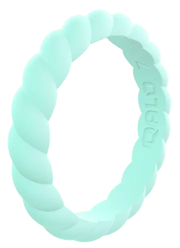 Qalo Stackable Twist Silicone Ring