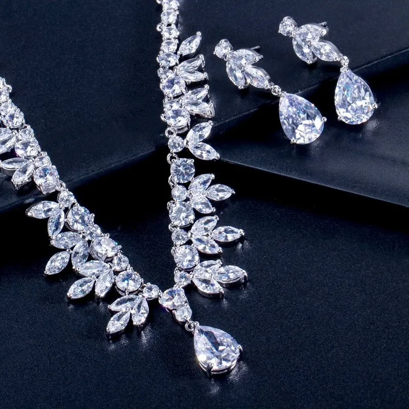 "Elise" - Cubic Zirconia Bridal Jewelry Set
