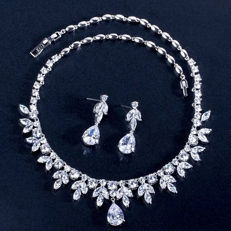 "Elise" - Cubic Zirconia Bridal Jewelry Set