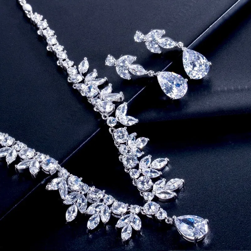 "Elise" - Cubic Zirconia Bridal Jewelry Set