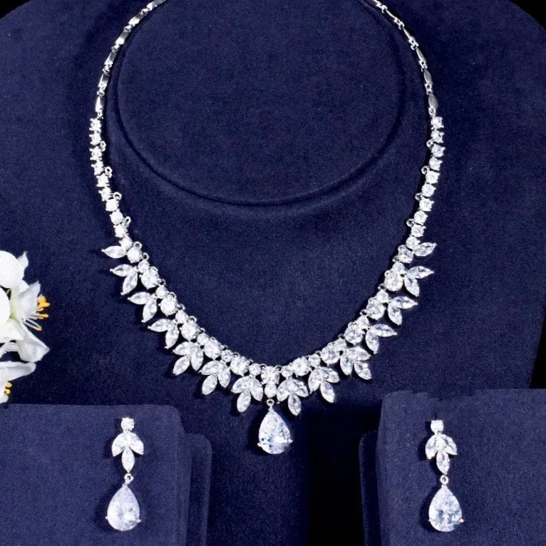 "Elise" - Cubic Zirconia Bridal Jewelry Set