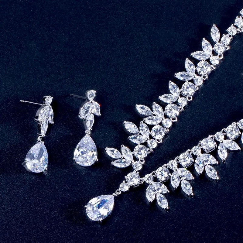 "Elise" - Cubic Zirconia Bridal Jewelry Set