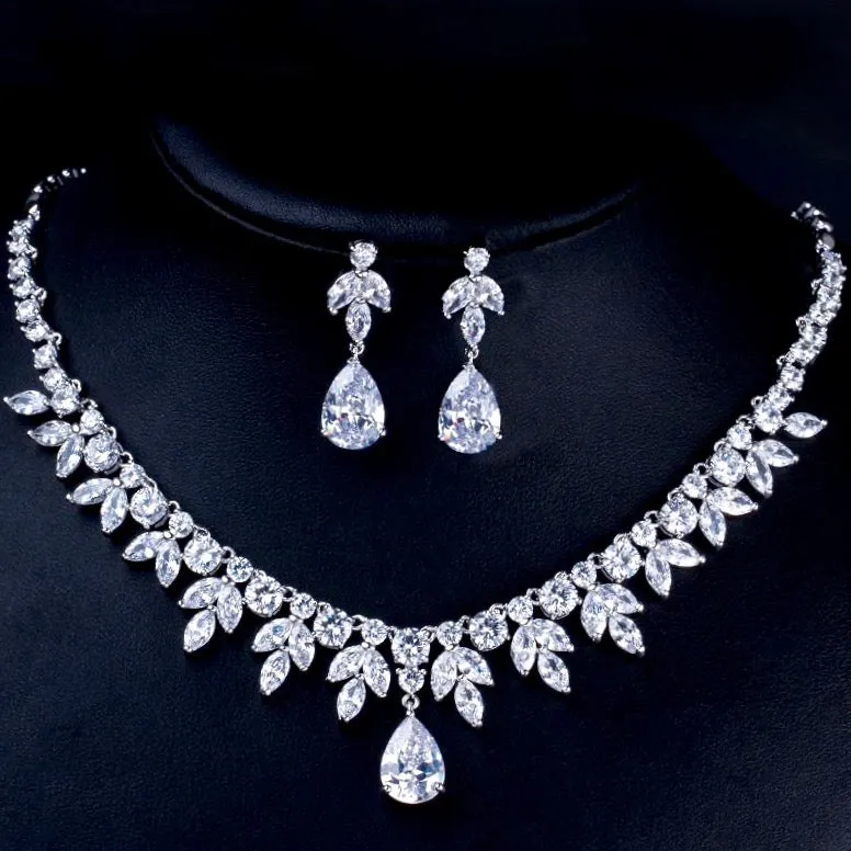 "Elise" - Cubic Zirconia Bridal Jewelry Set