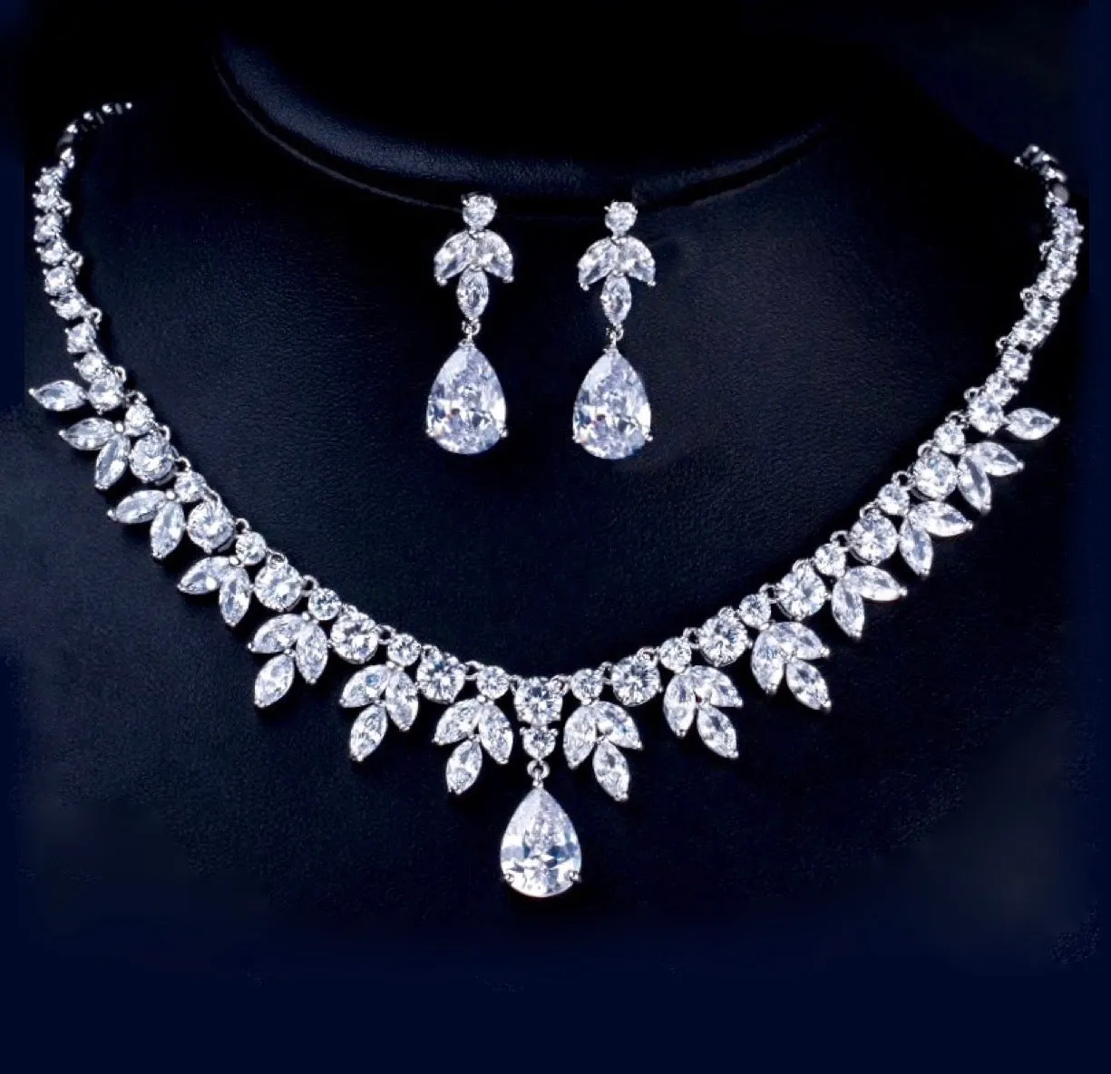 "Elise" - Cubic Zirconia Bridal Jewelry Set