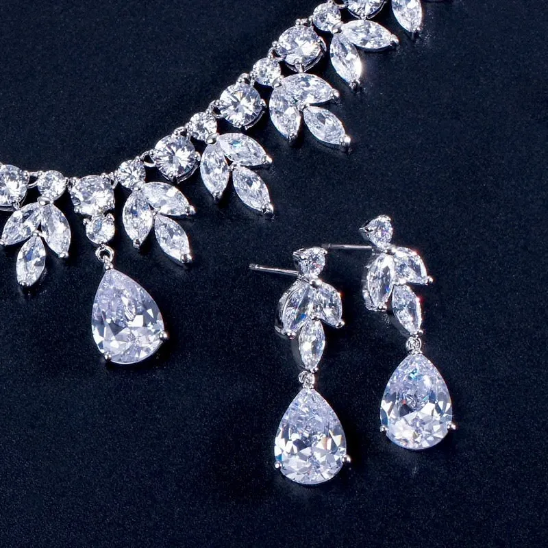 "Elise" - Cubic Zirconia Bridal Jewelry Set