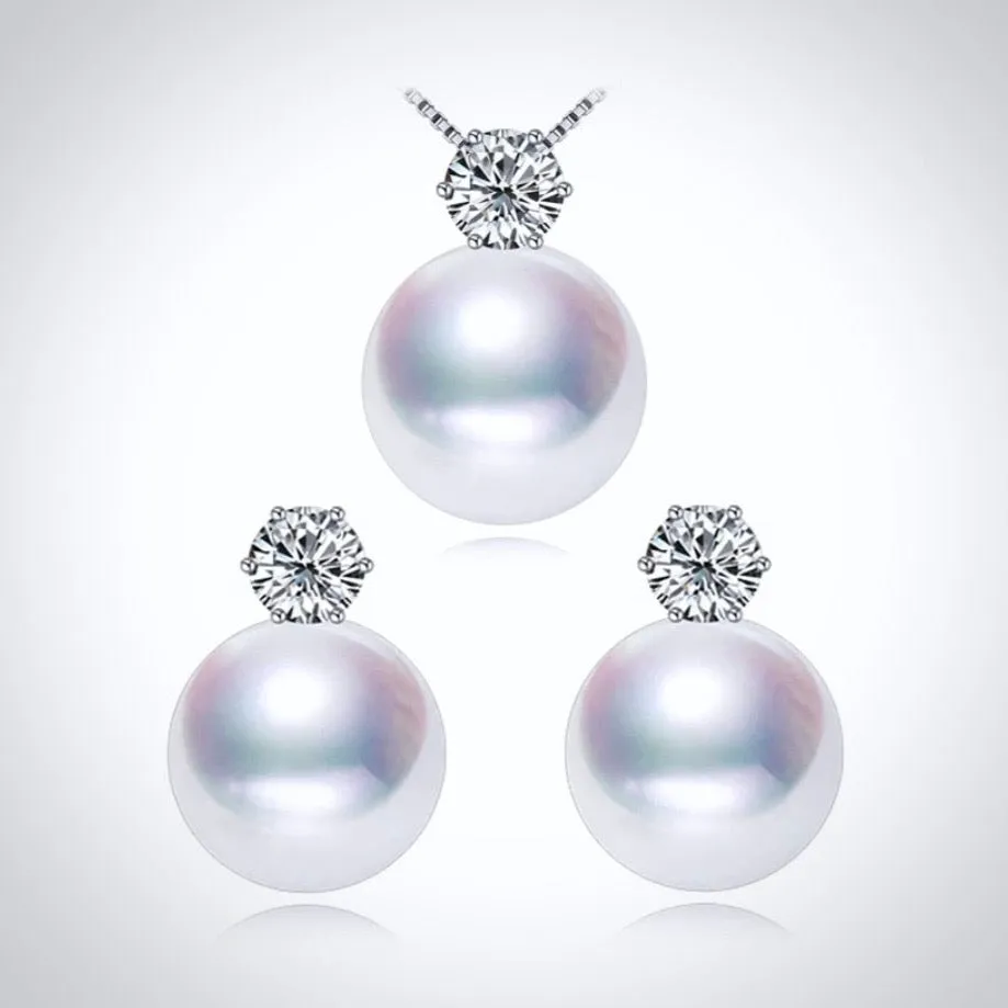 "Juniper" - Freshwater Pearl and Sterling Silver Bridal Jewelry Set