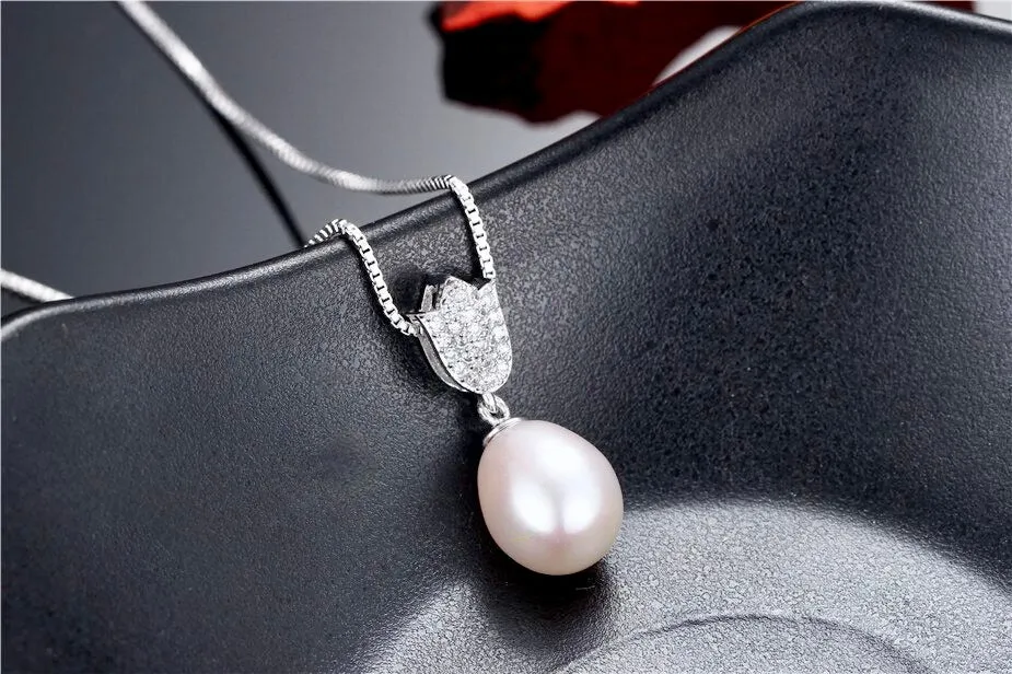 "Marley" - Freshwater Pearl Sterling Silver 925 Bridal Necklace