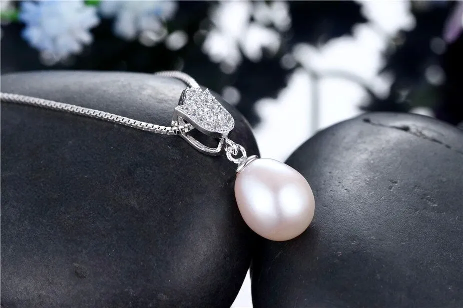 "Marley" - Freshwater Pearl Sterling Silver 925 Bridal Necklace