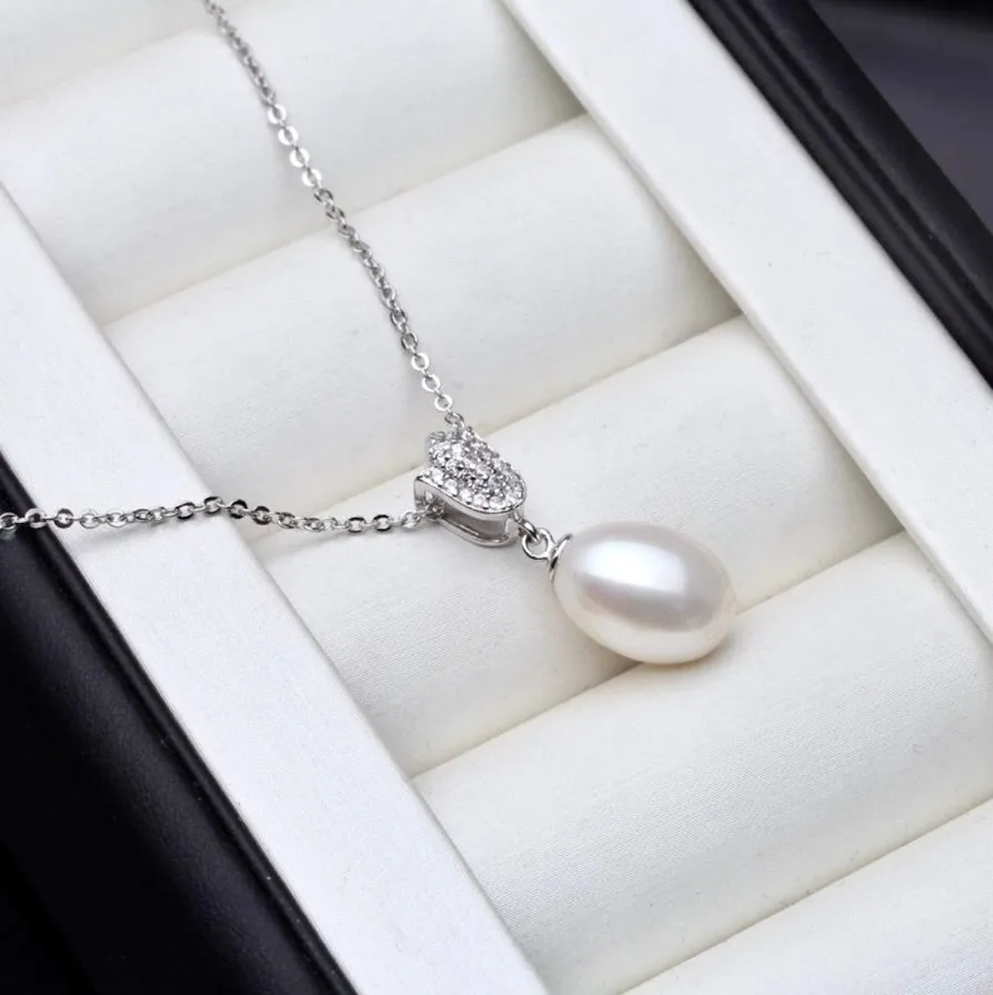 "Marley" - Freshwater Pearl Sterling Silver 925 Bridal Necklace