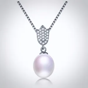 "Marley" - Freshwater Pearl Sterling Silver 925 Bridal Necklace