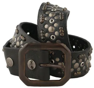 Red Monkey Design - "LOVE GUN" Studded Belt in Black Buffalo