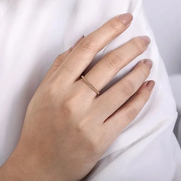 Rose Gold Twisted Rope Stackable Ring