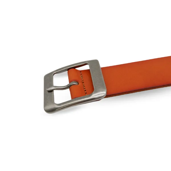 Rosedale | Women's Tan Genuine Leather Belt with Square Silver Buckle