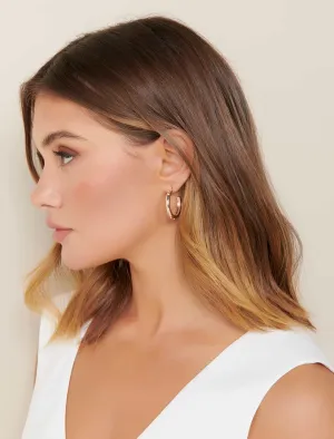 Sage Crystal Hoop Earrings