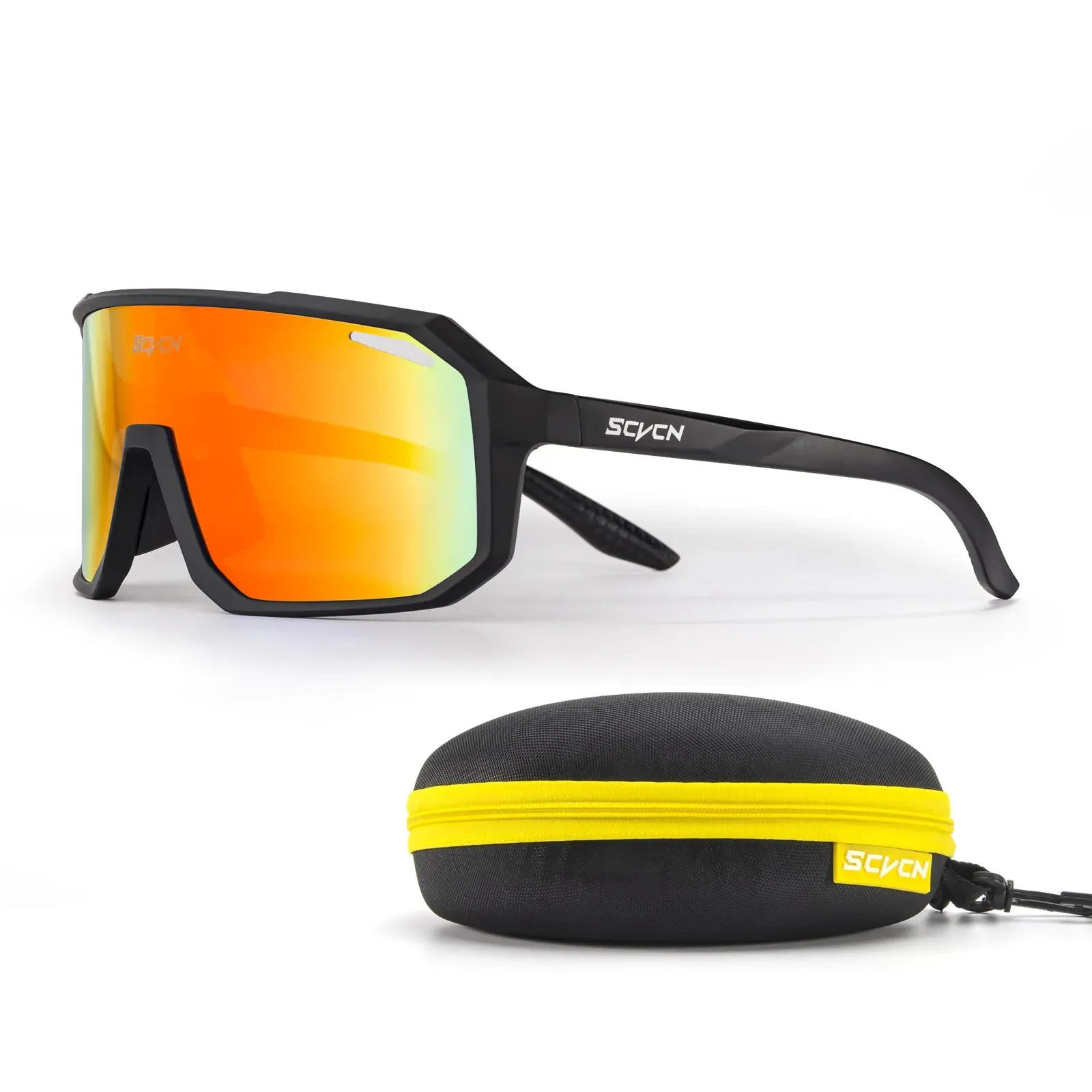 SCVCN Men Women Outdoor Sports Photochromic Cycling Sunglasses Male MTB Bicycle Glasses  Road Running Fishing Goggles With Case