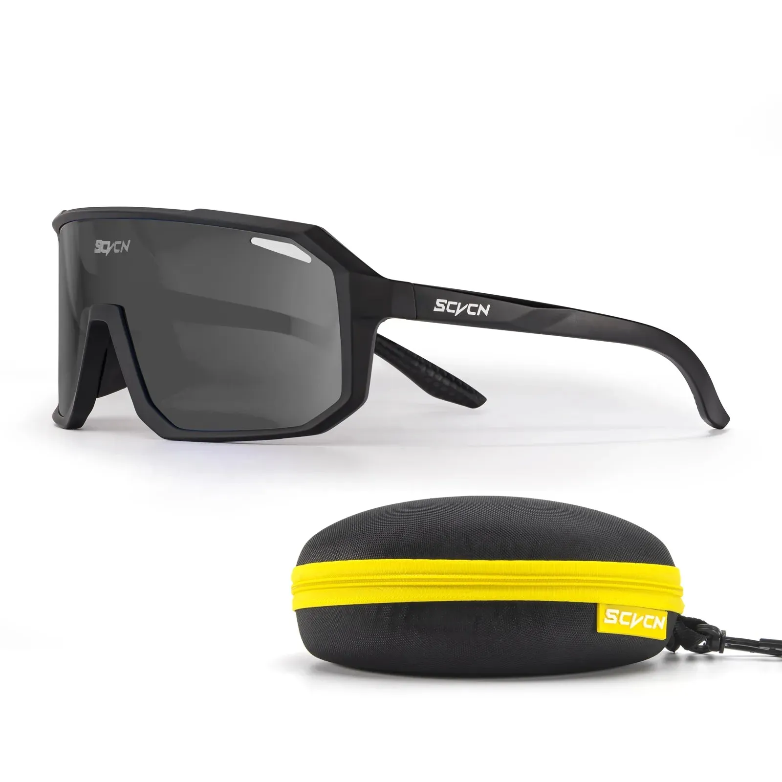 SCVCN Men Women Outdoor Sports Photochromic Cycling Sunglasses Male MTB Bicycle Glasses  Road Running Fishing Goggles With Case