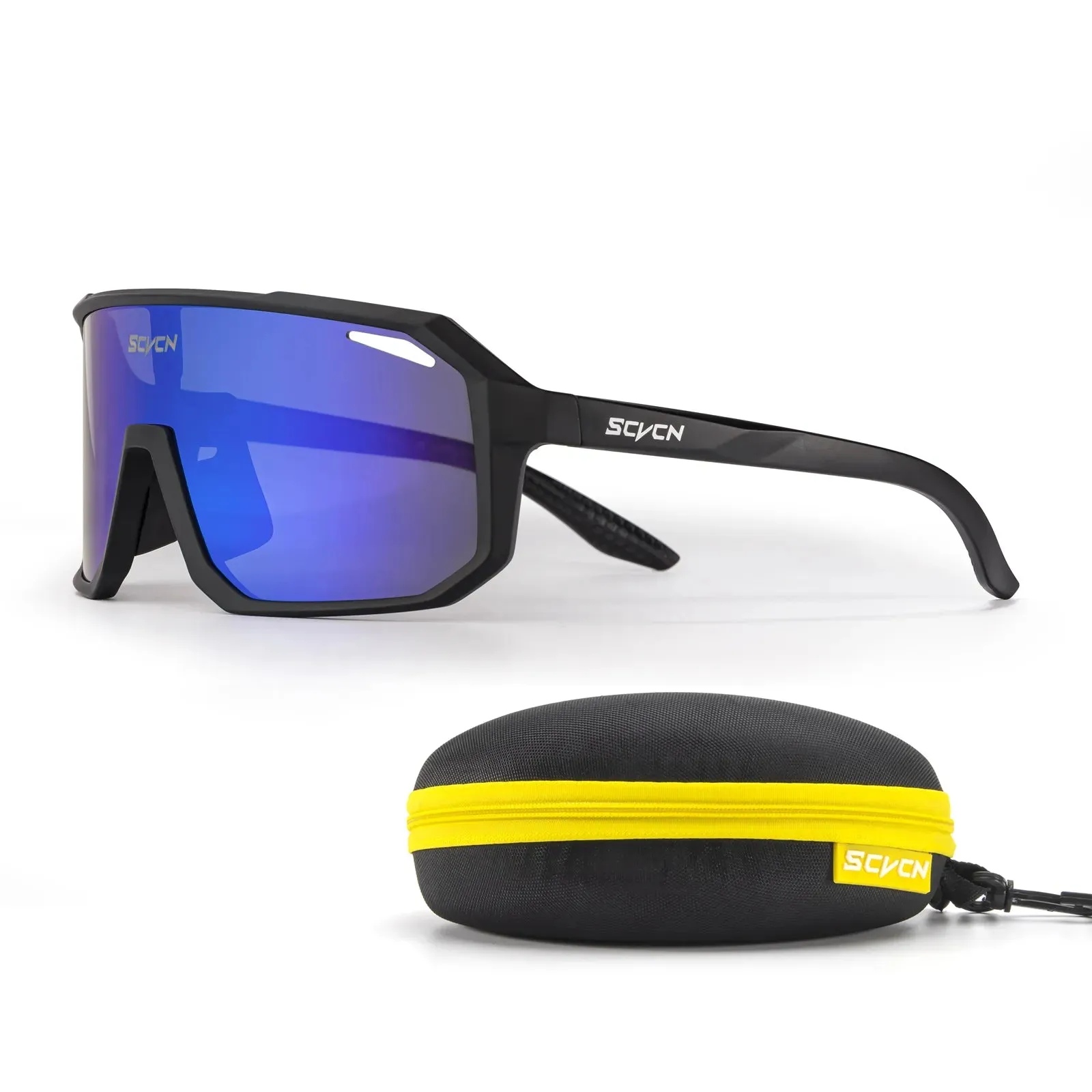 SCVCN Men Women Outdoor Sports Photochromic Cycling Sunglasses Male MTB Bicycle Glasses  Road Running Fishing Goggles With Case