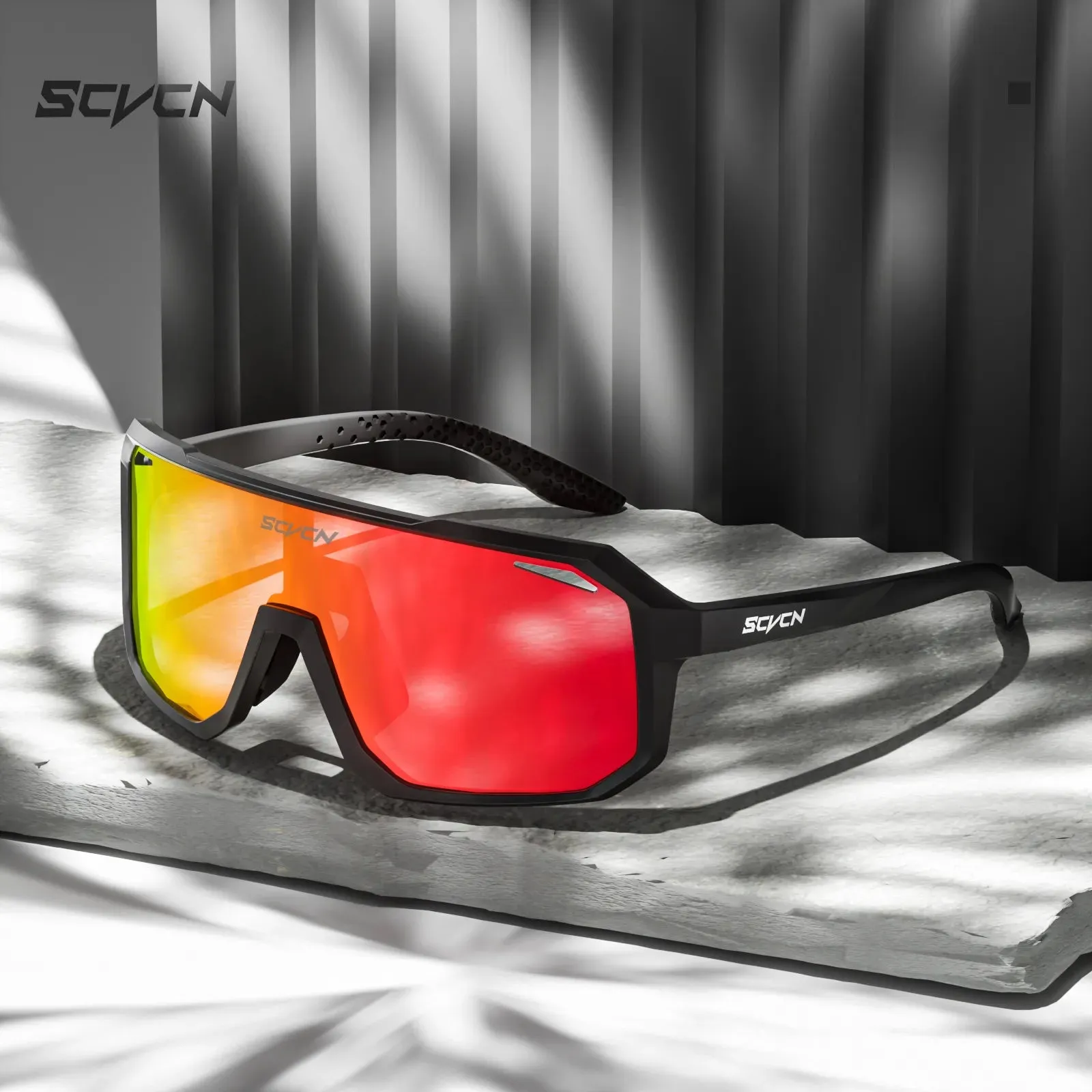 SCVCN Men Women Outdoor Sports Photochromic Cycling Sunglasses Male MTB Bicycle Glasses  Road Running Fishing Goggles With Case