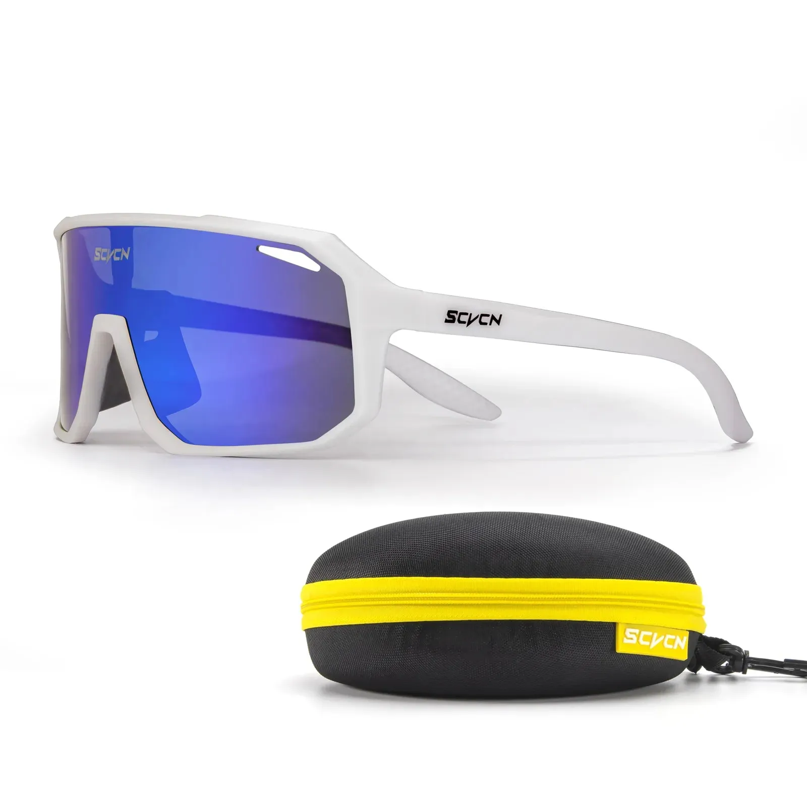 SCVCN Men Women Outdoor Sports Photochromic Cycling Sunglasses Male MTB Bicycle Glasses  Road Running Fishing Goggles With Case