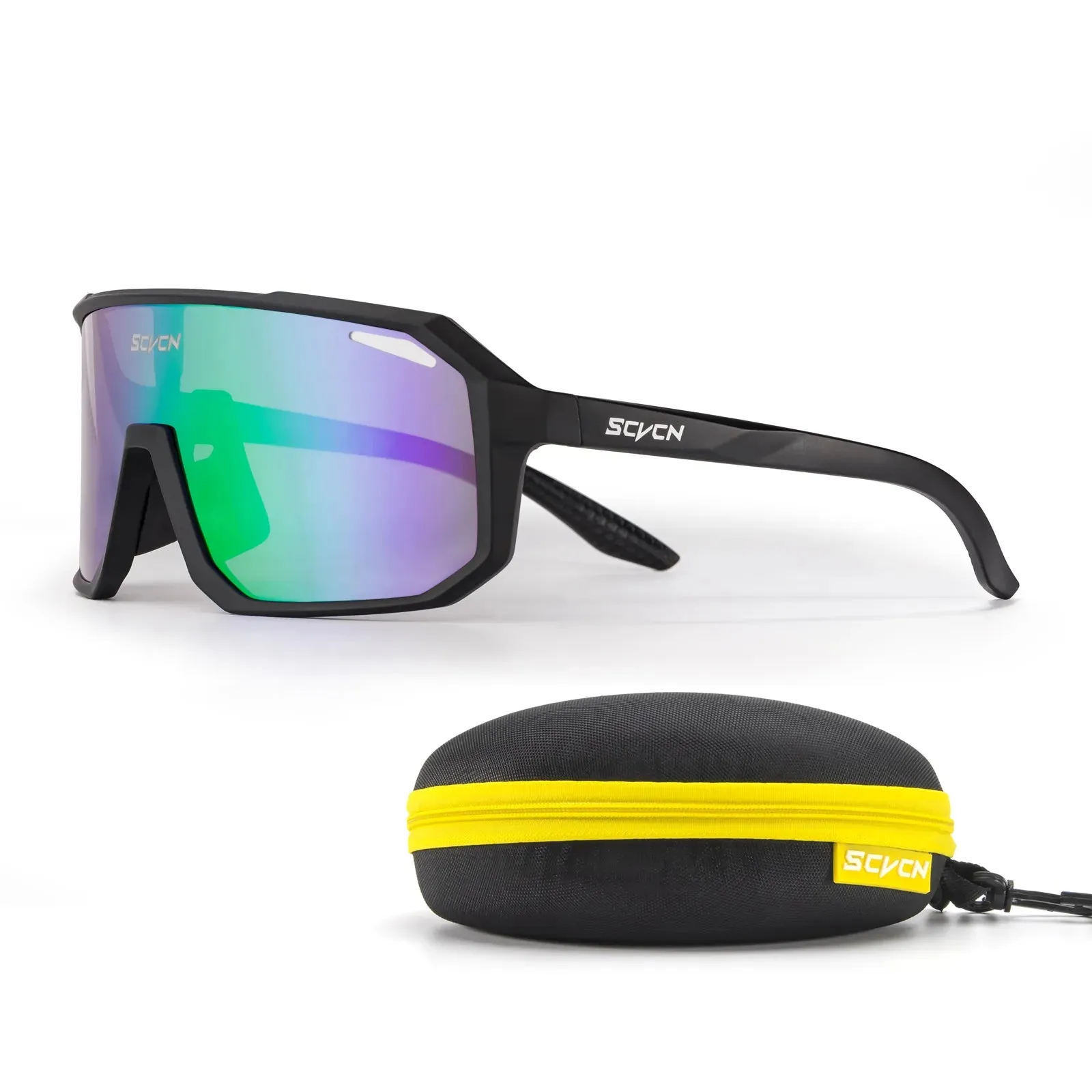 SCVCN Men Women Outdoor Sports Photochromic Cycling Sunglasses Male MTB Bicycle Glasses  Road Running Fishing Goggles With Case